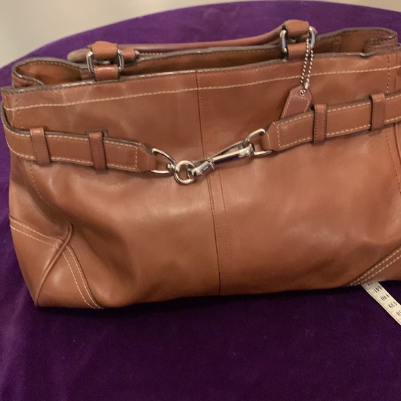 Coach EUC handbag, dark camel colour - Picture 13 of 16